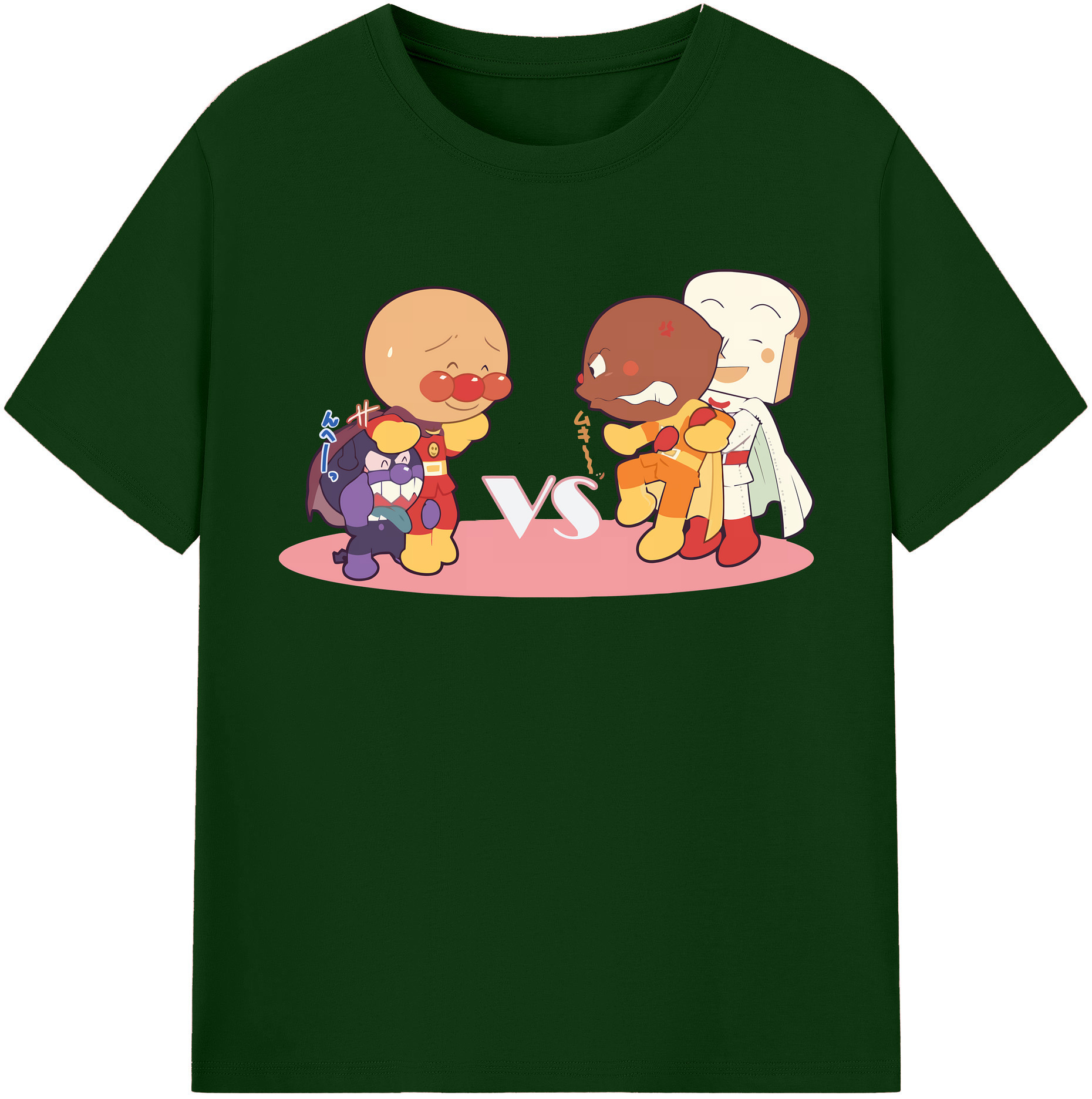 （画像用） アンパンマン Anpanman 綿100％半袖Tシャツ（フロントプリント）